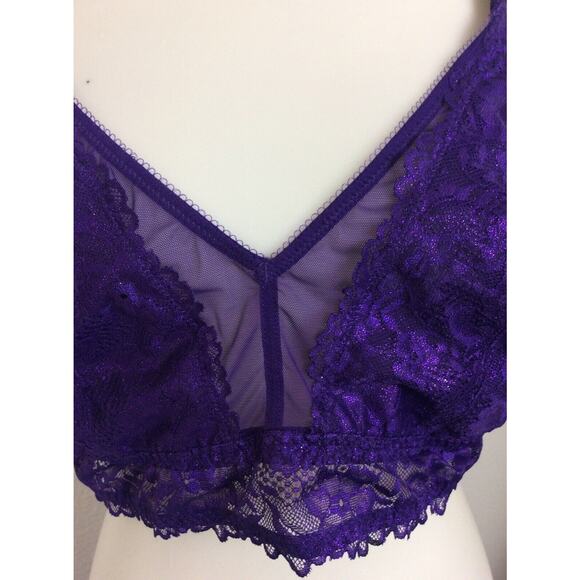 Savage x Fenty Lingerie Bra Wireless Metallic Lace - Picture 3 of 10